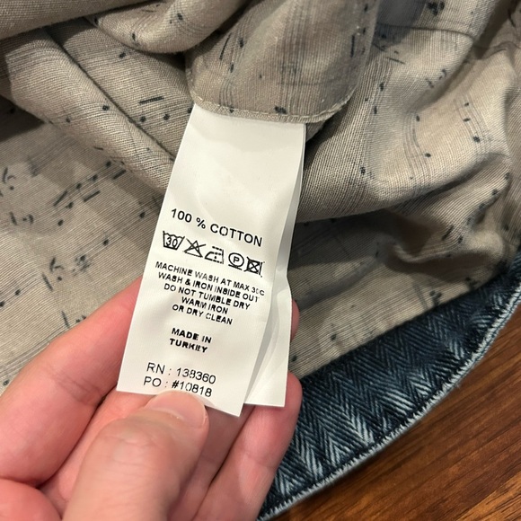 32 Bar Blues Men’s Denim Vest Size Small 100% Cotton - Picture 5 of 8